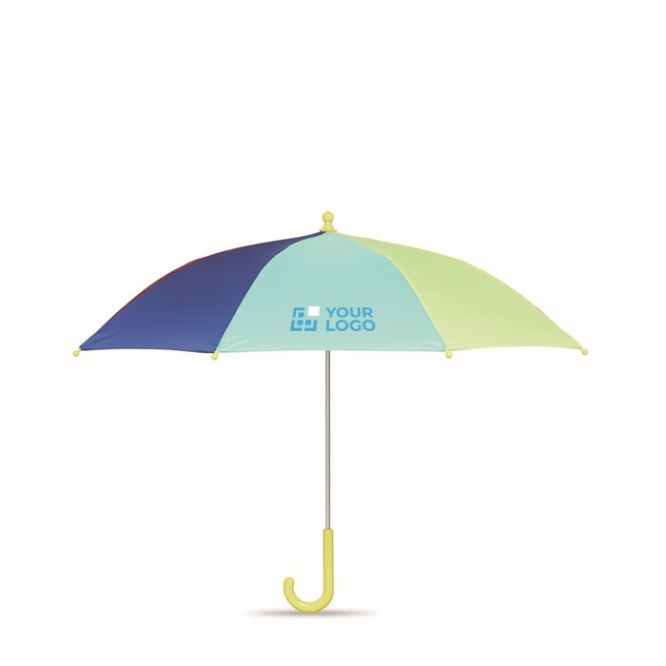 Ombrello arcobaleno per bambini 8 pannelli da 18'' in pongee 190T Ø46