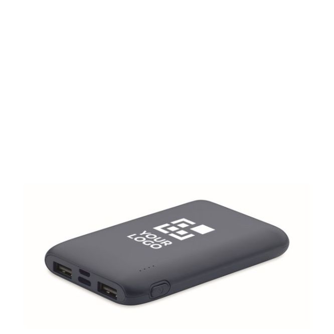 Powerbank promozionale rettangolare in ABS riciclato da 5.000 mAh