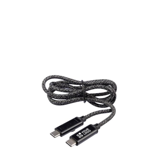 Cavetto di ricarica in nylon da 1m di lunghezza con porte USB-C 100W