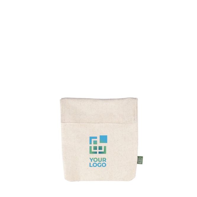 Sacchetto termico per panini in canapa 170 g/m² con chiusura a strappo