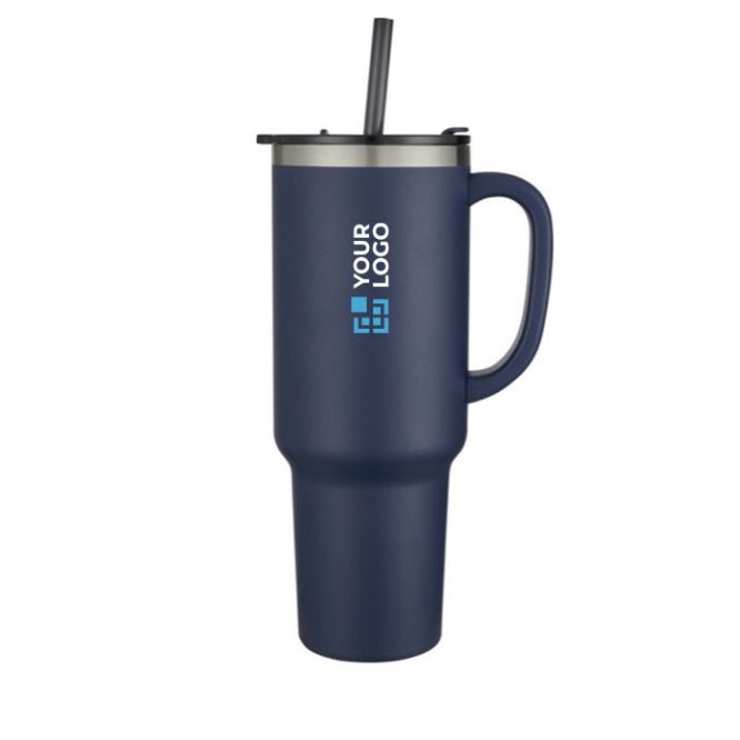 Tazza termica con isolamento sottovuoto in rame e cannuccia 1,2L