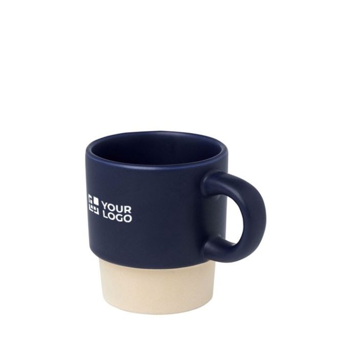 Tazza in ceramica con fondo in argilla e finitura opaca da 130 ml