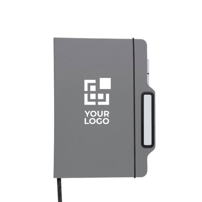 Taccuino con copertina rigida e supporto per smartphone, pagine neutre A5