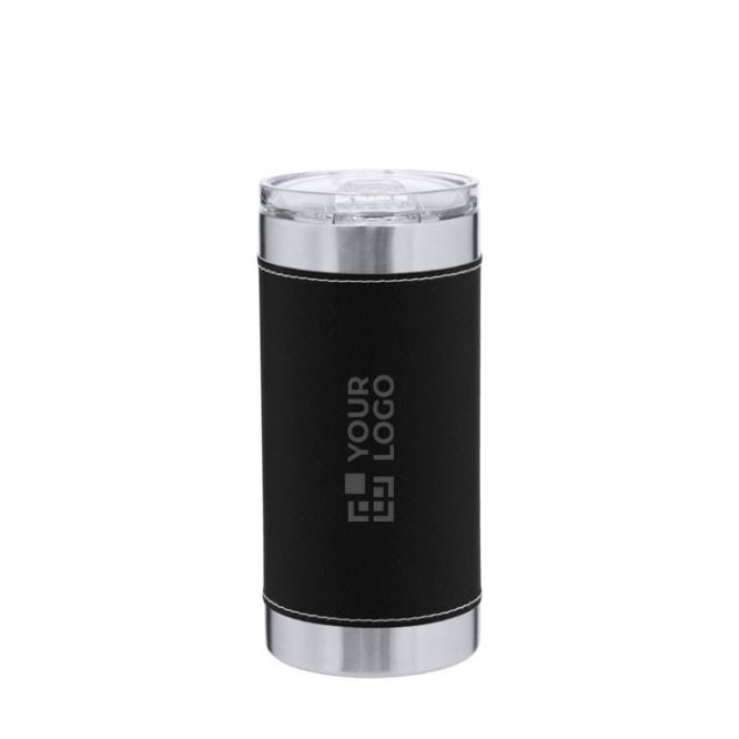 Bicchiere termico in acciaio inox con fascia in PU colorata da 530ml