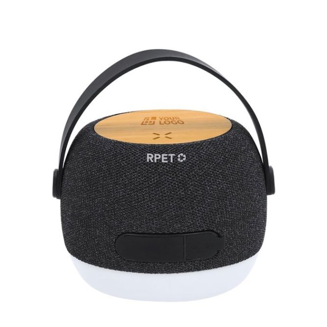 Altoparlante de 5W con caricatore wireless, illuminazione LED e manico