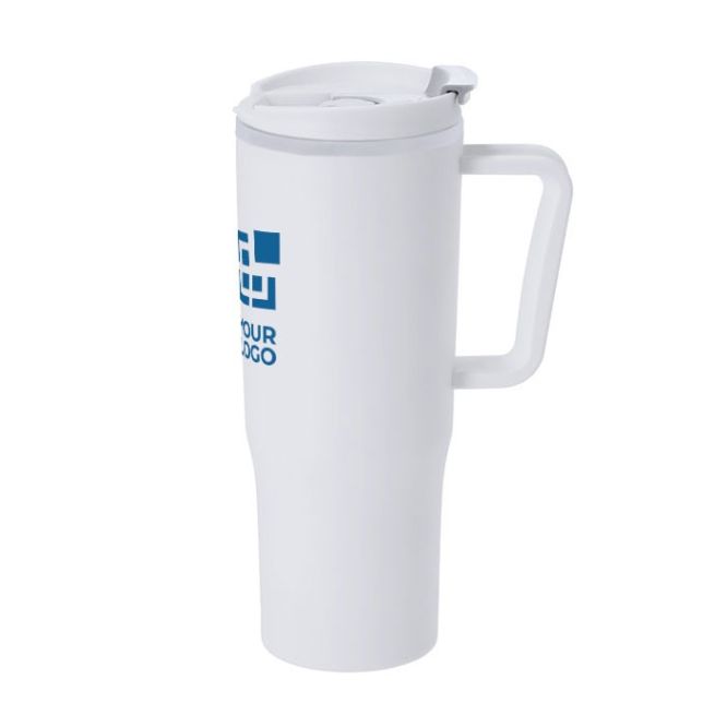 Tazza termica in PP riciclato con manico ergonomico da 800ml