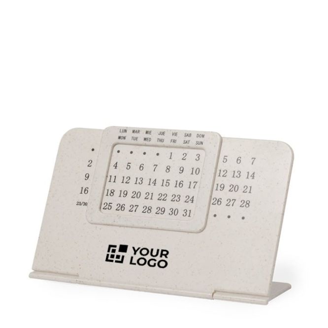 Calendario perpetuo realizzato in fibra di grano e ABS con supporto