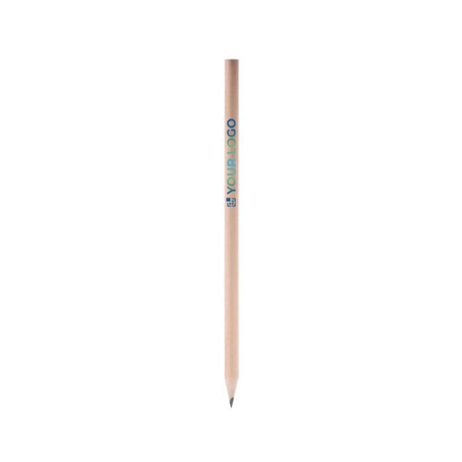Classica matita rotonda in legno 100% biologica di colore naturale