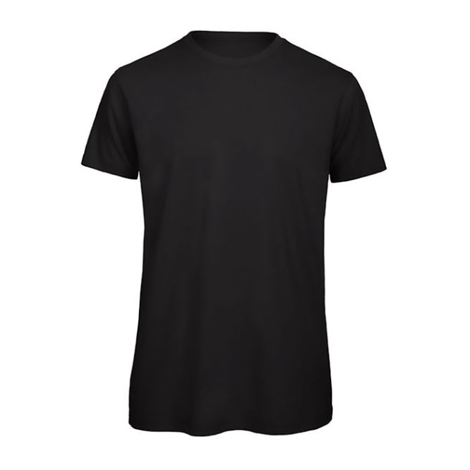 Maglietta da uomo a maniche corte in cotone organico 140 g/m² B&C color nero