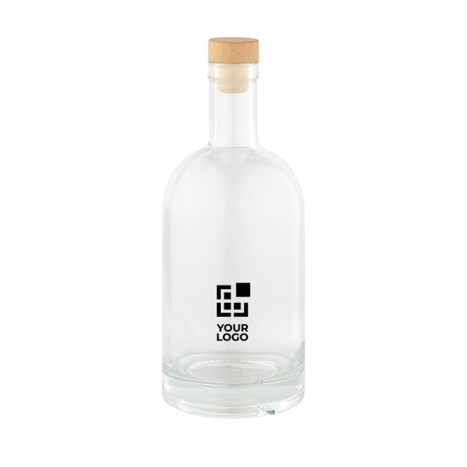 Bottiglia con corpo in vetro e tappo ermetico in legno 780ml