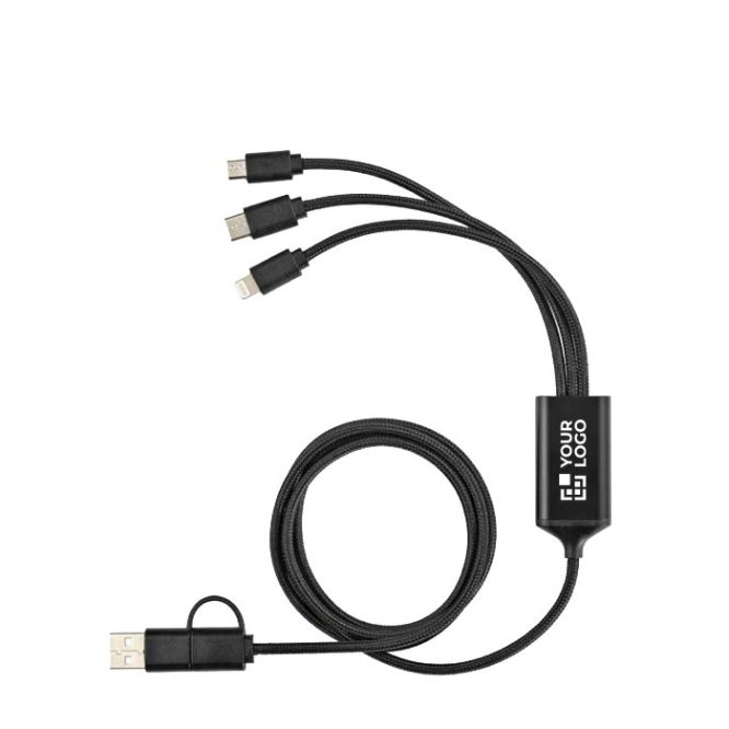 Cavo di ricarica intrecciato 5 in 1 con connettori multipli 10W