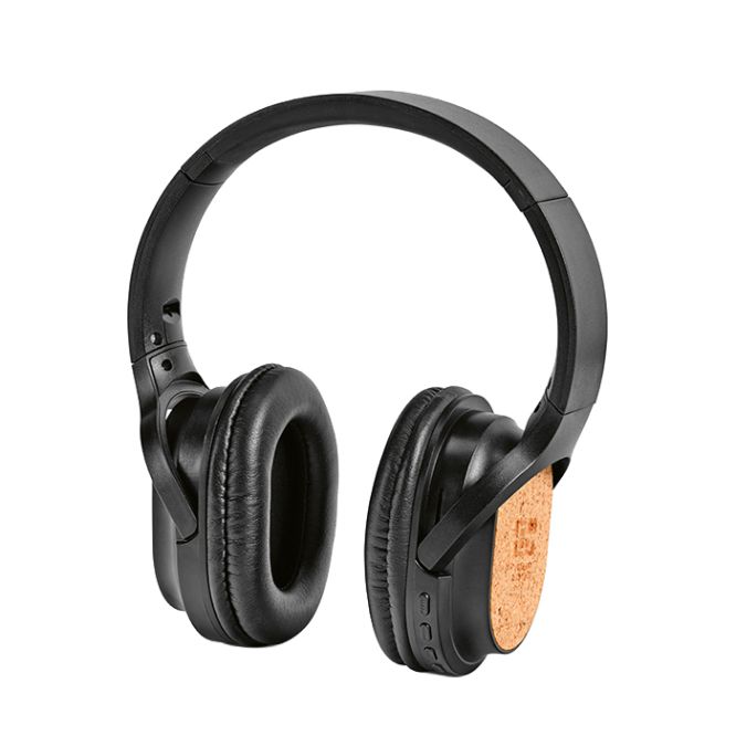 Cuffie wireless con parte in sughero e ampia portata di 10m