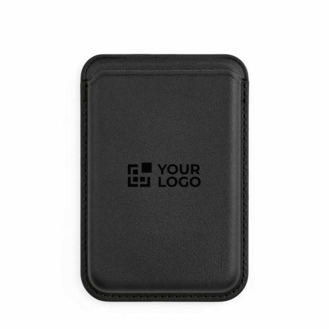 Portacarte magnetico per cellulare in pelle sintetica con clip