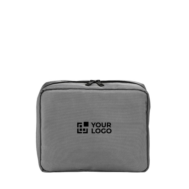 Beauty case organizer da viaggio in poliestere riciclato con gancio 4,5L