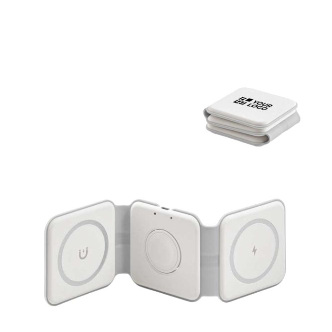 Caricatore wireless 3 in 1 con USB-C e ricarica rapida magnetica 15W