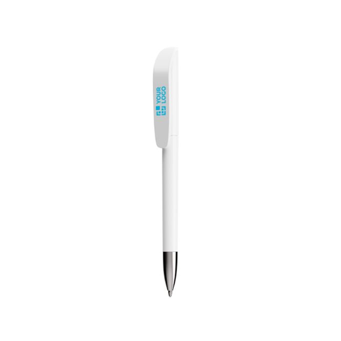 Penna a sfera in plastica con sezione metallica cromata e inchiostro blu BIC®