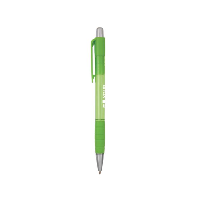 Penna a sfera in plastica traslucida con inchiostro blu Striped Grip BIC®