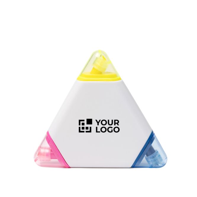 Evidenziatore 3 in 1 triangolare in plastica con 3 colori diversi