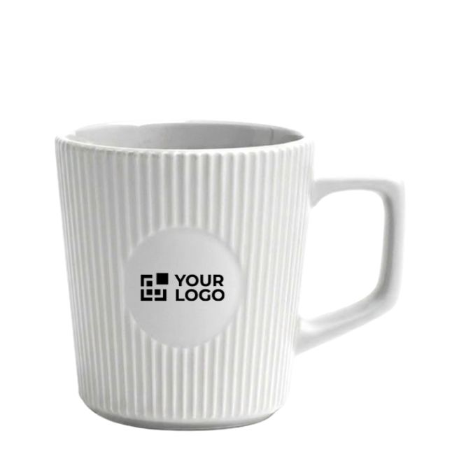 Tazza in ceramica 320 ml con esterno opaco e design scanalato