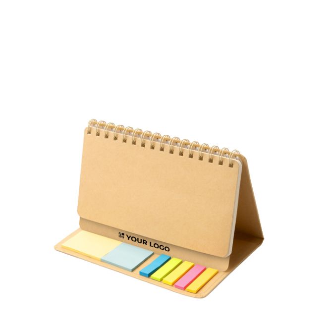 Taccuino planner in cartone riciclato con copertina rigida e anelli