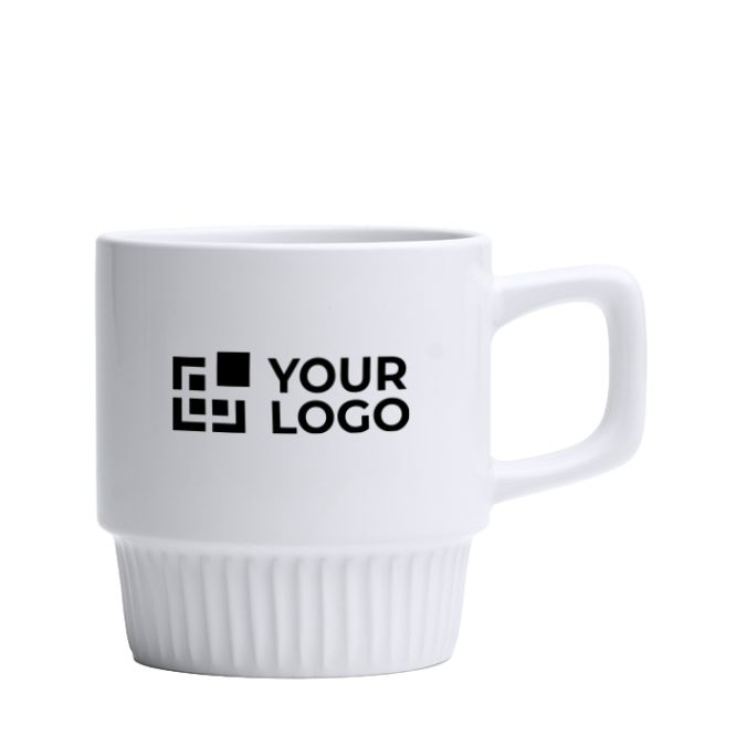 Tazza in ceramica con design smussato e finitura lucida 350ml