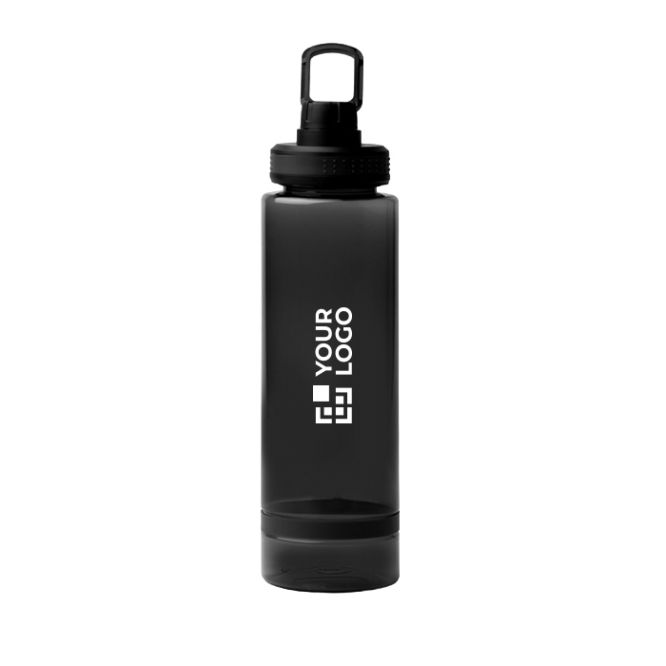Borraccia traslucida in plastica riciclata con beccuccio e maniglia 750ml