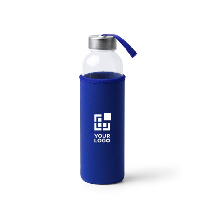 Borraccia in vetro con custodia in neoprene e laccetto 500ml