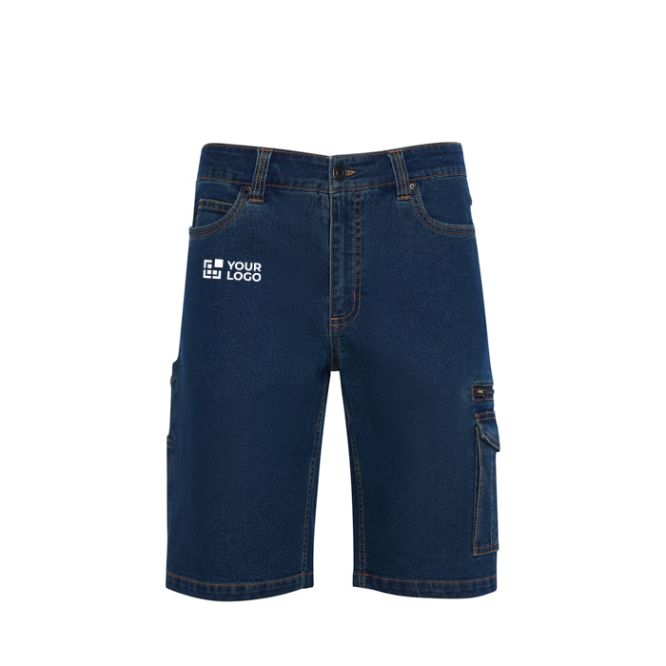 Bermuda in denim di cotone unisex con tasche multiuso 370 g/m² Roly