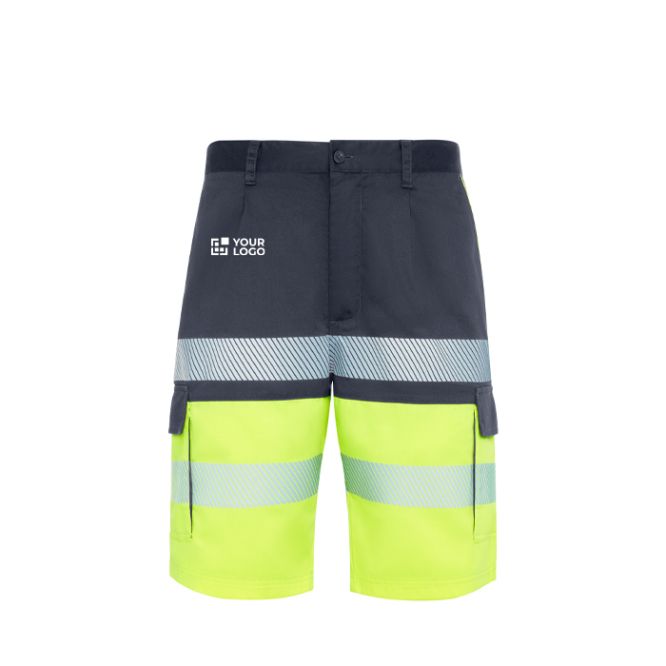 Bermuda bicolore multitasche ad alta visibilità unisex 210 g/m2 Roly Lada