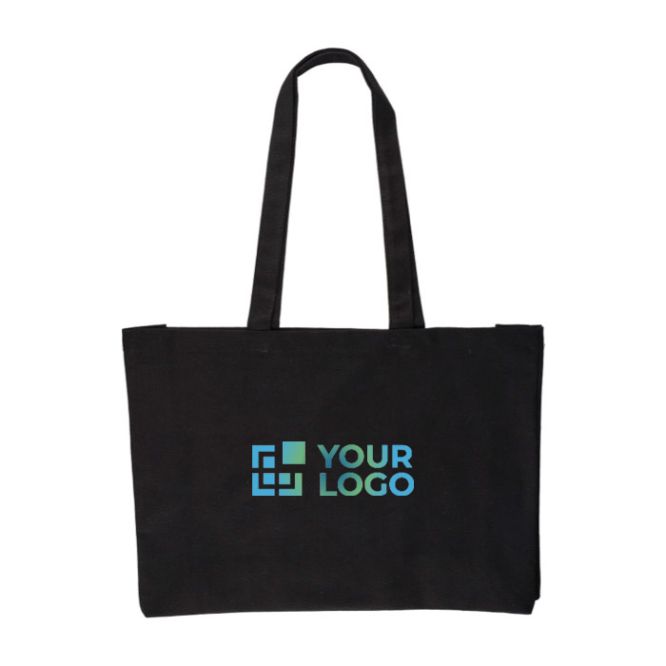 Shopper in cotone Oeko-Tex® con soffietto da 280 g/m2
