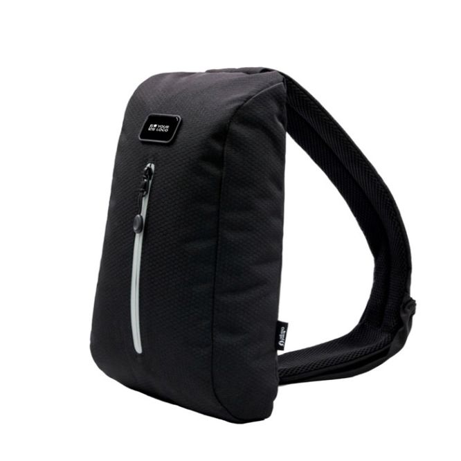 Zaino personalizzabile monospalla in RPET riflettente BrandCharger