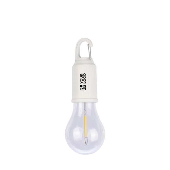 Lampadina in ABS con clip in metallo e batteria ricaricabile