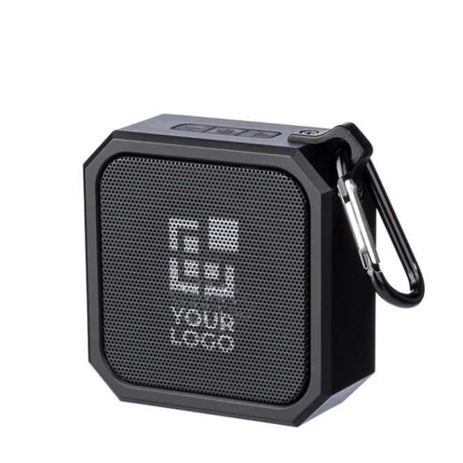 Piccolo speaker quadrato personalizzabile in ABS riciclato