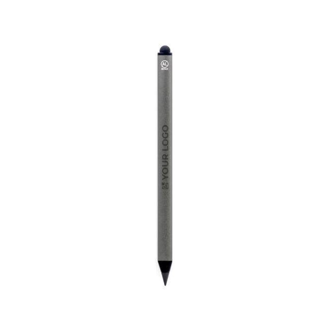 Penna infinita in alluminio 2 in 1 con gommino touch BrandCharger