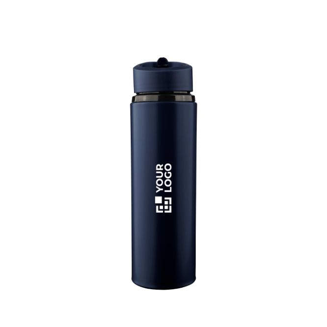 Borraccia in plastica con beccuccio pieghevole e cannuccia interna 500 ml