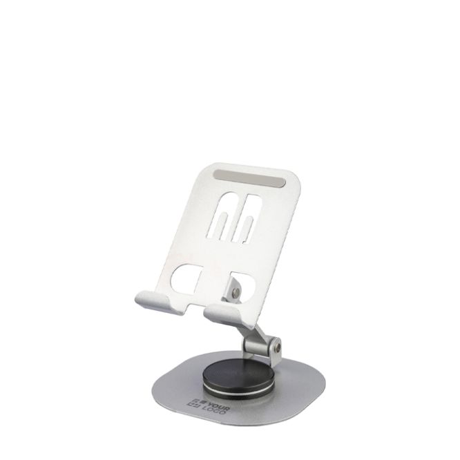 Supporto per smartphone pieghevole in alluminio con rotazione a 360°