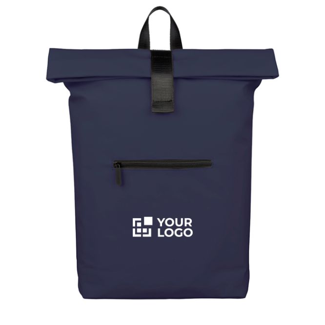 Zaino roll-top in pelle sintetica per laptop 16''