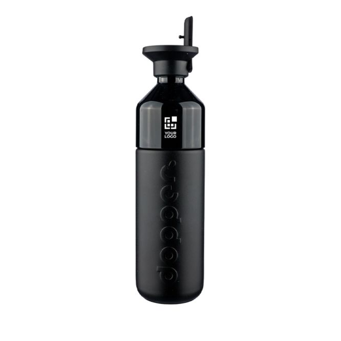 Borraccia termica in acciaio inox con cannuccia Dopper Insulated Black 580 ml