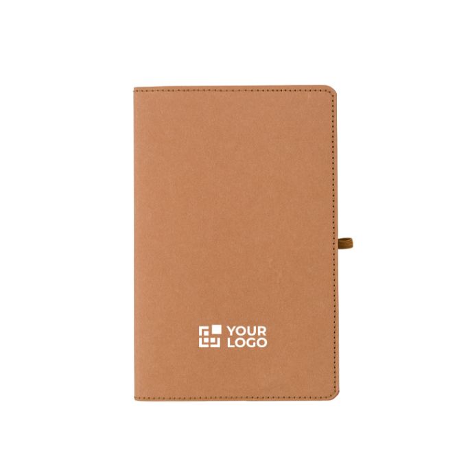 Taccuino A5 con copertina in kraft lavato dal design flessibile e pagine a righe