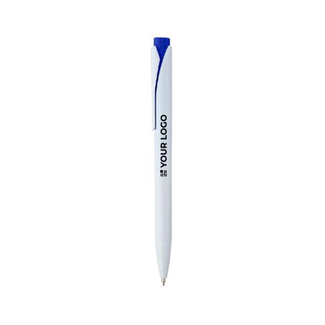 Penna in plastica riciclata con clip e inchiostro blu Dokumental