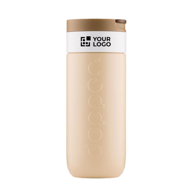Tazza termica da viaggio in acciaio inox con meccanismo antigoccia Dopper 400 ml