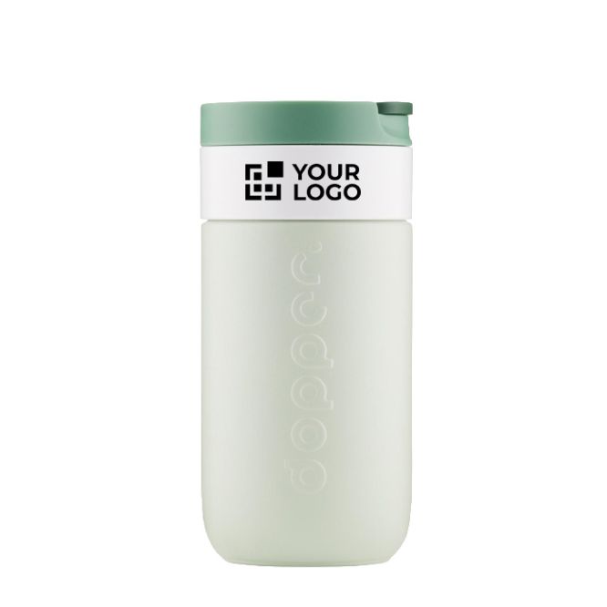 Tazza termica da viaggio in acciaio inox con coperchio a ribalta Dopper 300 ml