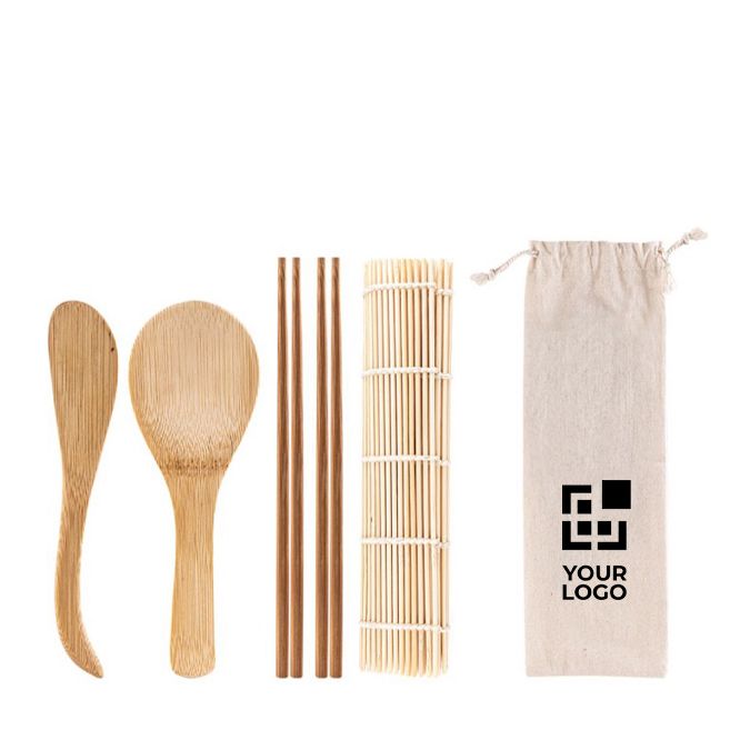 Kit da 5 pezzi per preparare sushi con logo aziendale Sushi
