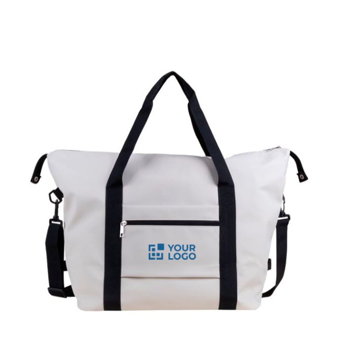 Borsa da viaggio in ecopelle con fascia per trolley