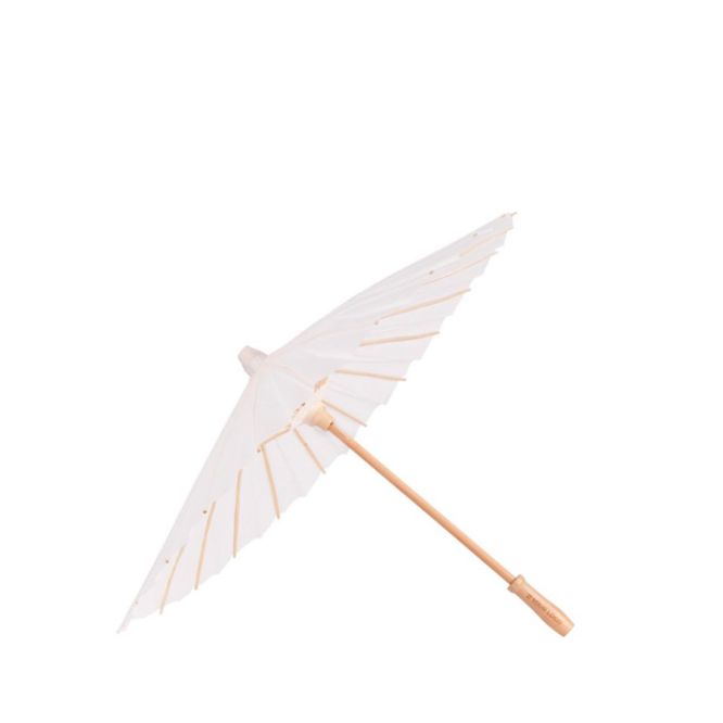 Elegante ombrellino di carta bianco personalizzabile