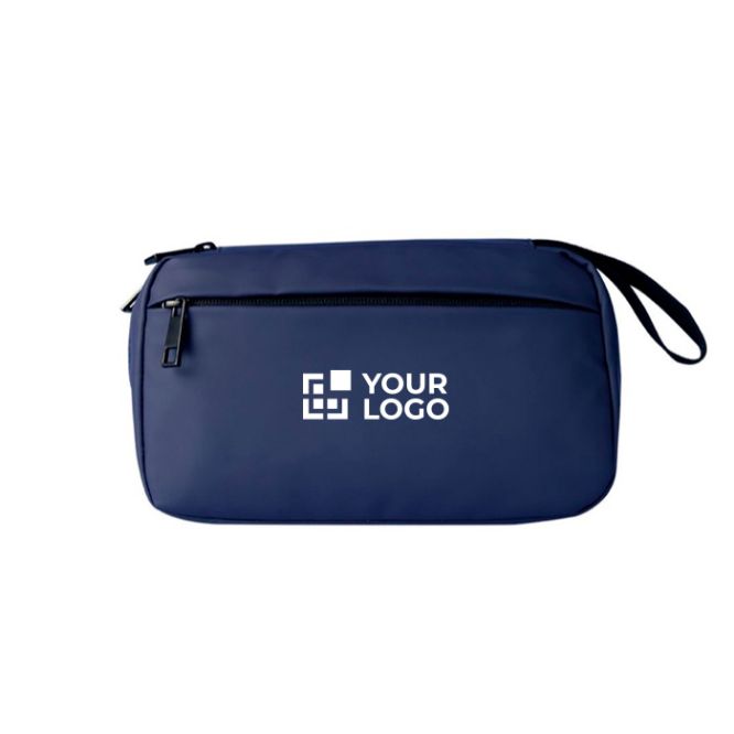 Beauty case in ecopelle morbida con doppia zip