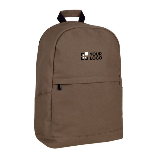 Classico zaino per laptop in cotone con tasche laterali 15'' 350 g/m2