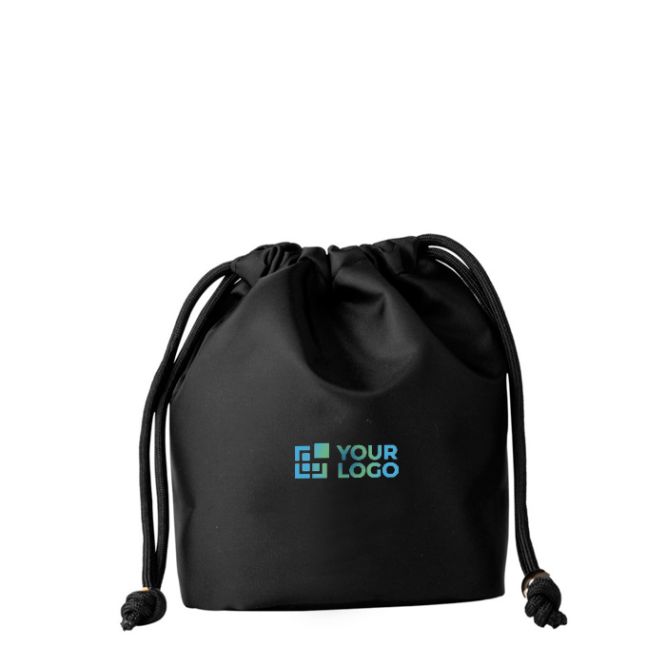 Sacchetto piccolo in nylon con chiusura a cordoncino nero 290g/m2