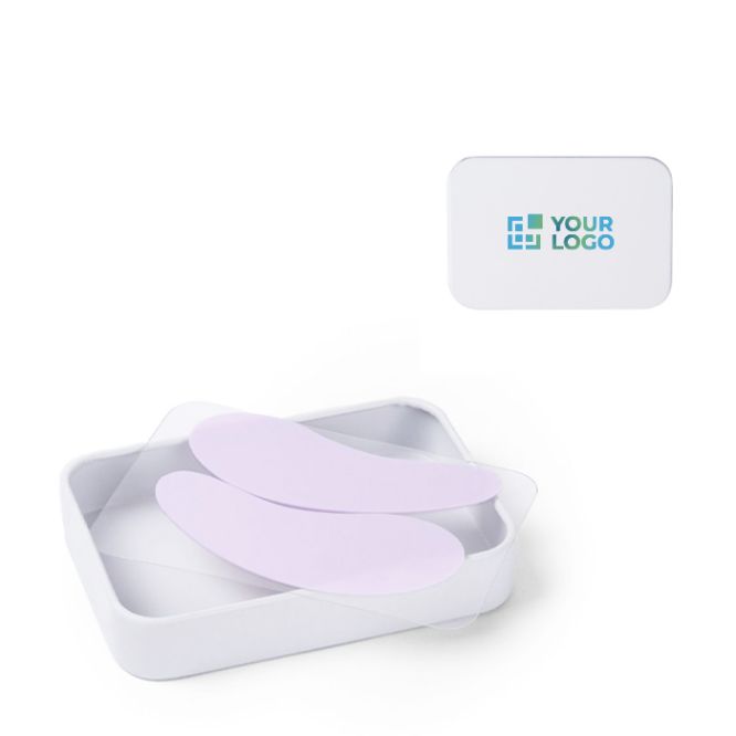 Set riutilizzabile di patch per occhi in silicone in una scatolina