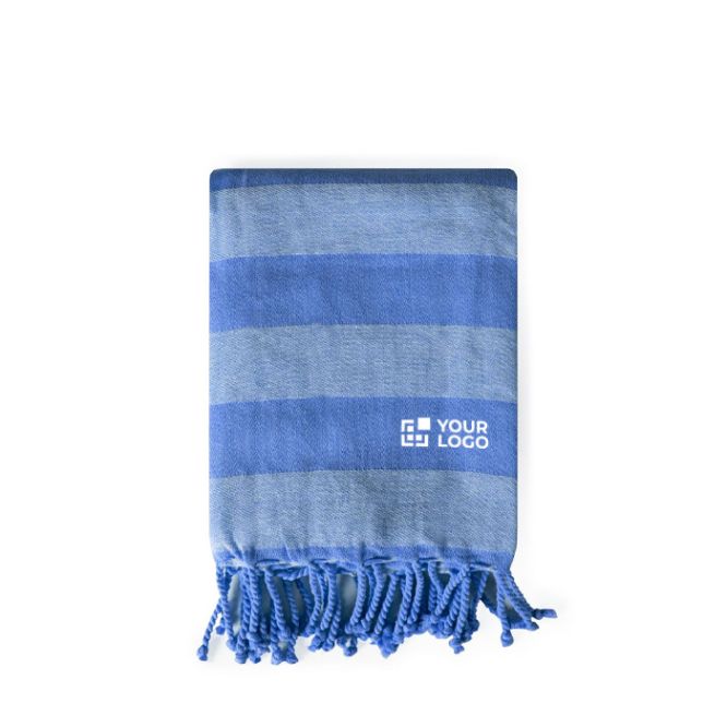 Pareo a righe in cotone riciclato ideale per la spiaggia 340 g/m²